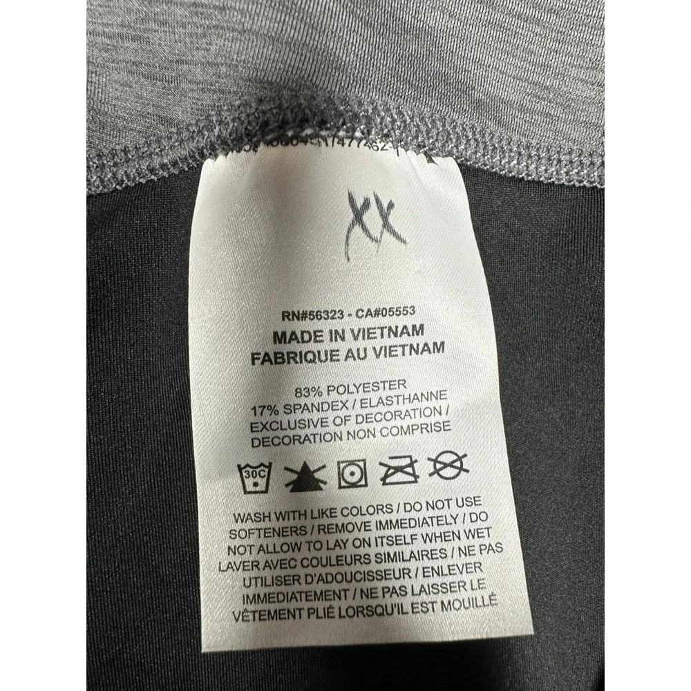 Nike Dri-FIT Womens 2X Gray Black‎ Colorblock Leggings DJ4430-010 Plus Size